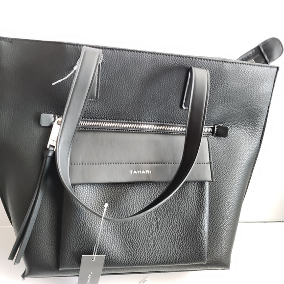 Tahari Black Utility Tote - Picture 4 of 5